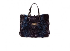 Valentino Garavani Dark Blue Bag With Rose Detailing