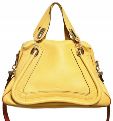 Chloe Paraty Military Strap Yellow Tote Chloe Paraty Military Strap Yellow Tote Chloe Paraty