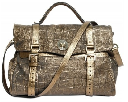 Mulberry Fox Lock Oversized Metallic Satchel1 Mulberry Fox Lock Oversized Metallic Satchel