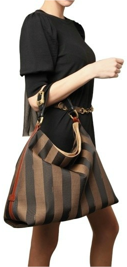 Fendi Pequin Jacquard Fendi Pequin Jacquard Hobo