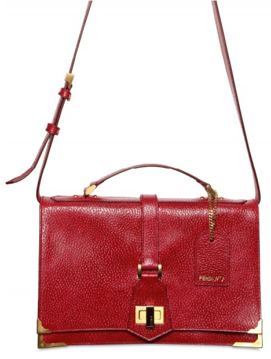 Fendi classico embossed bag Fendi Classico Embossed Shoulder Bag