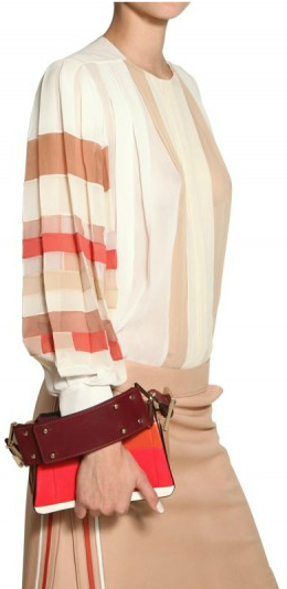 Chloe Jade Patchwork Bag The unusual patchwork Chloe Jade wide strap mini shoulder bag