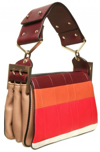 Chloe Mini Jade Patchwork Bag The unusual patchwork Chloe Jade wide strap mini shoulder bag