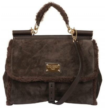 Dolce Gabbana Suede Shearling Miss Sicily Tote Dolce & Gabbana Suede Shearling Miss Sicily Tote