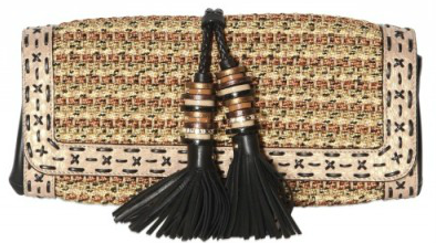 Jimmy Choo Lucky Woven Rope and Elaphe Clutch Jimmy Choo Lucky Woven Rope and Elaphe Clutch