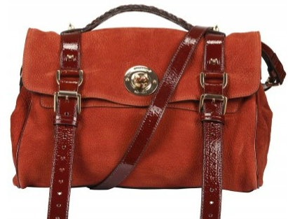 Mulberry Fox Lock Maxi Grain Nubuck Satchels Red/Brown Mulberry Fox Lock Maxi Grain Nubuck Satchel